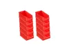 Rote Sichtlagerbox 2.0 | HxBxT 7,5x10x17,5cm | 0,8 Liter | Produktbild-Vorschau 3