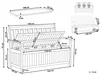 BELIANI 3-Sitzer Gartenbank Hellbrun Akazienholz 160 cm mit Produktbild-Vorschau 8