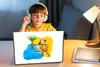 MuchoWow® Laptop Aufkleber Sticker Cover Affe - Strand - Produktbild-Vorschau 3