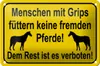 Blechschild Hinweis 18x12cm keine fremden Pferde füttern Produktbild-Vorschau 1