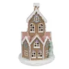 Clayre & Eef Lebkuchenhaus mit LED 22 cm Braun Polyresin Produktbild-Vorschau 3