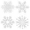 Four different snowflake designs arranged in a 2x2 grid on a white background. Produktbild-Vorschau