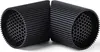 Two black cylindrical speakers with a honeycomb pattern inside. Podgląd zdjęcia produktu