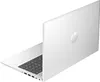 A silver HP laptop shown from a diagonal angle, with the lid open to reveal the keyboard. Produktbild-Vorschau