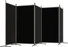 vidaXL 5dílný paraván černý 433x180 cm látka - rozdělovač Náhled obrázku produktu 6