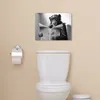 Wanddeko 40x30 cm - BadezimmerAffe mit Zeitung, Leinwand Produktbild-Vorschau 5