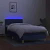 vidaXL Boxspring posteľ s matracom a LED modrou látkou Náhľad obrázku produktu 4