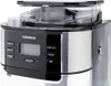 Close-up of a coffee maker's control panel and bean hopper. Anteprima dell’immagine prodotto
