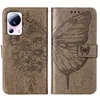 Lederhülle für Xiaomi 13 Lite 5G Schmetterling Prägung Flip Produktbild-Vorschau 2