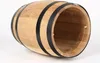 A wooden barrel lying on its side against a white background. Produktbild-Vorschau