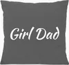 Huuraa Kissen Girl Dad Schriftzug 40x40cm mit Füllung Steel Produktbild-Vorschau 1