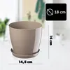 Květináč KADAX "Turi", květináč s podšálkem, 18 cm, béžový Náhled obrázku produktu 2