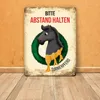 Metallschild mit schwarzes Pferd Motiv und Spruch: Bitte Produktbild-Vorschau 3