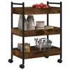 vidaXL Wózek kuchenny dąb wędzony 50x30x70 cm materiał Podgląd zdjęcia produktu 6