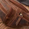Herren Leder klassische Hüfte Nierentasche braun Vintage Produktbild-Vorschau 12