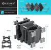 A collage showcasing product dimensions and an accessory. Produktbild-Vorschau