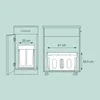 Relaxdays Cestino da incasso, 2 scomparti, 2 x 8 l, L x P x Anteprima dell’immagine prodotto 6