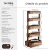 Jardinière verticale FLORA en bois laqué avec toile de Voir les images du produit 6