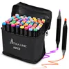 Extralink Set Pennarelli Alcol 60 Colori, Marker Disegno Anteprima dell’immagine prodotto 1