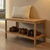 Naturel Home Holz Sitzbank mit Ablageboden 78 x 47 x 37 cm Produktbild-Vorschau 4