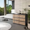 Comodà Wotan in rovere / antracite con 6 cassetti – Anteprima dell’immagine prodotto 4