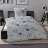 Hahn Bio Biber Bettwäsche Bergen blau 155x220 cm + 80x80 cm Produktbild-Vorschau 1