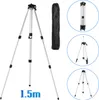 A tripod laser level with a carrying bag and additional views of the tripod in different configurations. Náhled obrázku produktu