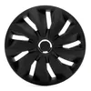 A black wheel cover with a silver ring in the center, shown against a white background. Náhľad obrázku produktu