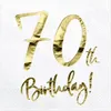 Serwetki '70th Birthday' na 70 urodziny, białe, 33x33cm (1 Podgląd zdjęcia produktu 9