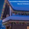 2 Stück LED Lichterkette Eisregen Eiszapfen, Lichtervorhang Produktbild-Vorschau 3