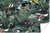 MuchoWow® Poster Blumen - Vogel - Collage 120x80 cm - Produktbild-Vorschau 1