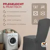 DETEX® Stuhlhussen 6er Set Grau Hochzeit Stretch  Dehnbar Produktbild-Vorschau 5