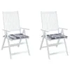 vidaXL Gartenstuhl-Kissen 2 Stk. Grau Karomuster 40x40x4 cm Produktbild-Vorschau 6