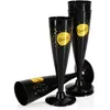 com-four® 16x Mehrweg Sektglas - schwarze, stapelbare Produktbild-Vorschau 7