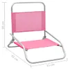 vidaXL Klappbare Strandstühle 2 Stk. Rosa Stoff -  Produktbild-Vorschau 9