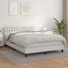 Maison Exclusive - Box spring postel s matrací bílá 140x200 Náhled obrázku produktu 1