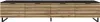 A long, low TV stand with a slatted wood front and a black top, shown against a white background. Náhled obrázku produktu