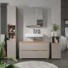 Waschbeckenunterschrank Vicco Marelle Greige/Artisan-Eiche Produktbild-Vorschau 7