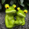 Gartenfigur Frosch Figur Paar mit Herz aus Händen hellgrün Produktbild-Vorschau 2