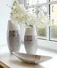 Gilde Vase, "St. Louis", gestreift, Keramik, weiß, Voir les images du produit 2