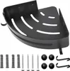 A black corner shelf with included mounting hardware. Produktbild-Vorschau