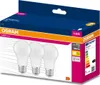 A product package for OSRAM LED VALUE light bulbs, showing three bulbs in the foreground and product information on the packaging. Produktbild-Vorschau