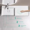 doporro Lavabo Suspendu avec Bonde Vasque à Poser Blanc Mat Voir les images du produit 2