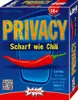 The image shows the front of a board game box for 'Privacy - Scharf wie Chili'. Produktbild-Vorschau