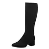 MARCO TOZZI Damen Stiefel Stretch Langschaft Blockabsatz Produktbild-Vorschau 2