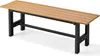 A product shot of a brown and black garden bench on a white background. Produktbild-Vorschau