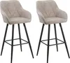 Two beige bar stools with black legs are shown against a white background. Náhled obrázku produktu