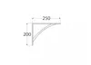 Diagram of a shelf bracket with dimensions. Podgląd zdjęcia produktu