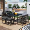Merax Ensemble de meubles de jardin 7 pièces avec 4 Voir les images du produit 4
