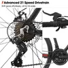HILAND 700C Road Hybrid Bike, 21 Gänge Fahrräder Urban City Produktbild-Vorschau 4